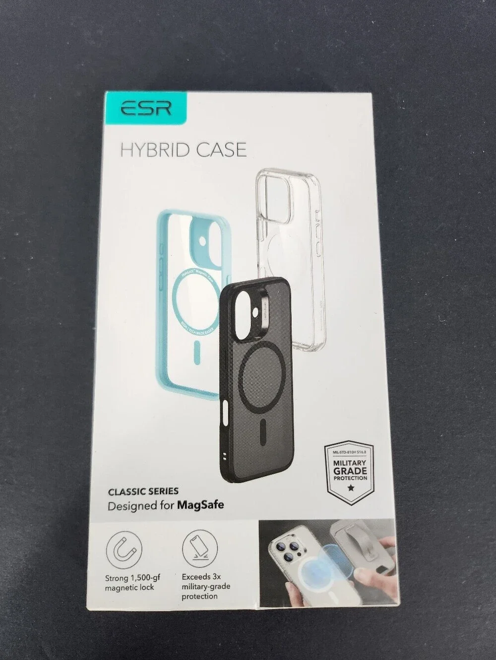 ESR Classic Hybrid Case for iPhone 16 Pro Max Clear MagSafe HaloLock Shockproof